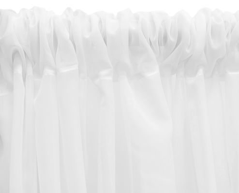 Sheer White Drape - All Seasons Party Linen Rental